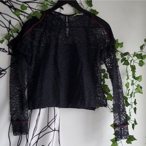 3/15$ Zara Long Sleeve Lace Top